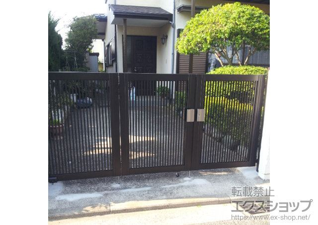 神奈川県横浜市のの門扉 プリレオ R2型 3枚折戸仕様 施工例