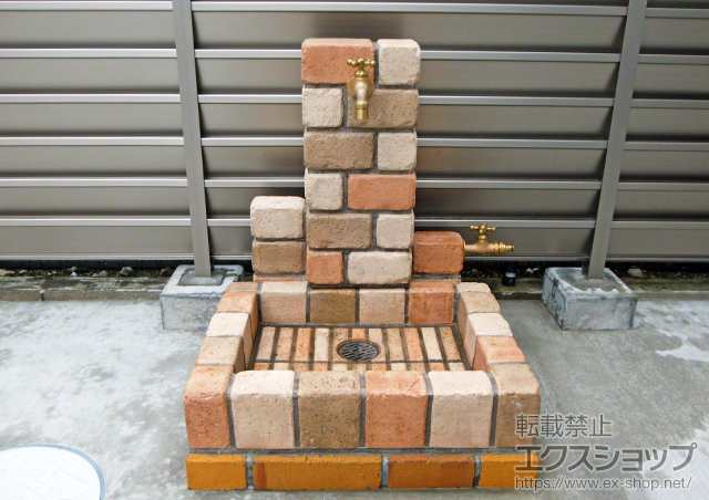 千葉県松戸市のの立水栓・ガーデンシンク 立水栓ユニット サークルタイプ 施工例