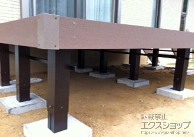 千葉県千葉市ののウッドデッキ リウッドデッキ 200+リウッドステップ5型 Tタイプ（1段） 施工例