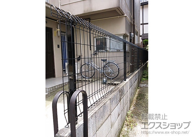 千葉県松戸市ののフェンス・柵 メッシュフェンス G10-R 自由柱方式 施工例