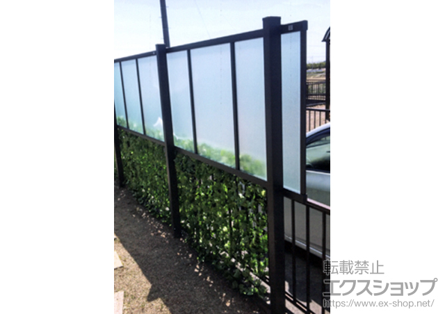 静岡県浜松市ののフェンス・柵 シャレオRP型フェンス アルミ多段柱施工 施工例