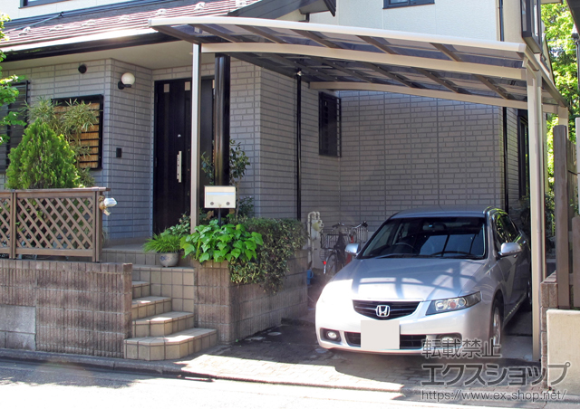 埼玉県飯能市のLIXIL リクシル（トステム）のカーポート ルーフポートシグマIII 積雪〜30cm対応 施工例