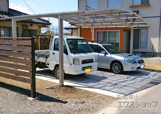 長野県長野市ののカーポート プレシオスポート ワイド 積雪〜20cm対応 施工例