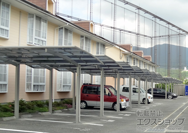 静岡県御殿場市ののカーポート プレシオスポート 積雪〜20cm対応 22セット 施工例