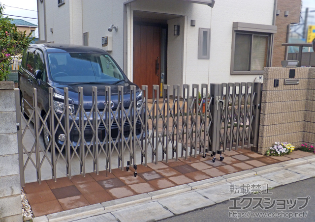 東京都小平市ののカーゲート、二重窓（内窓） アルシャインII M型Aタイプ ノンレール 両開き親子150+350WP 施工例