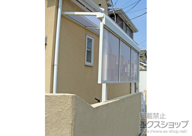 神奈川県藤沢市のLIXIL リクシル（トステム）のテラス屋根 ライザーテラスII F型 テラスタイプ 単体 積雪〜20cm対応 施工例