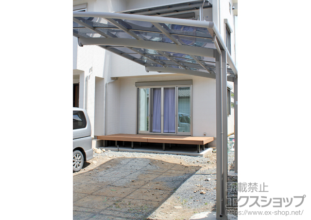 埼玉県秩父市のLIXIL リクシル（トステム）のカーポート カーブポートシグマIII 積雪〜30cm対応 施工例