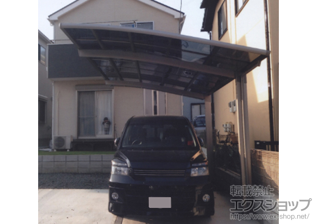 東京都八王子市のLIXIL リクシル（トステム）のカーポート カーブポートシグマIII 積雪〜30cm対応 施工例
