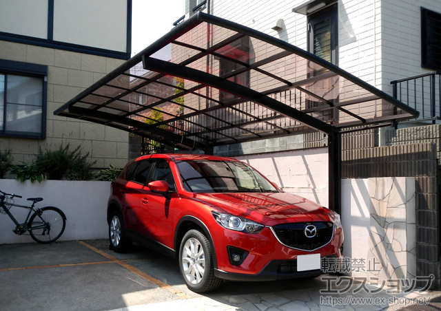 神奈川県横浜市のLIXIL リクシル（トステム）のカーポート カーブポートシグマIII 積雪〜30cm対応 施工例