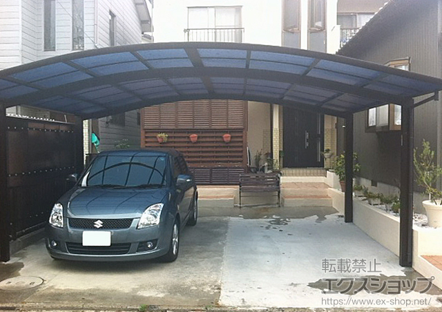 三重県桑名郡木曽岬町ののカーポート レイナツインポートグラン 積雪〜20cm対応 施工例