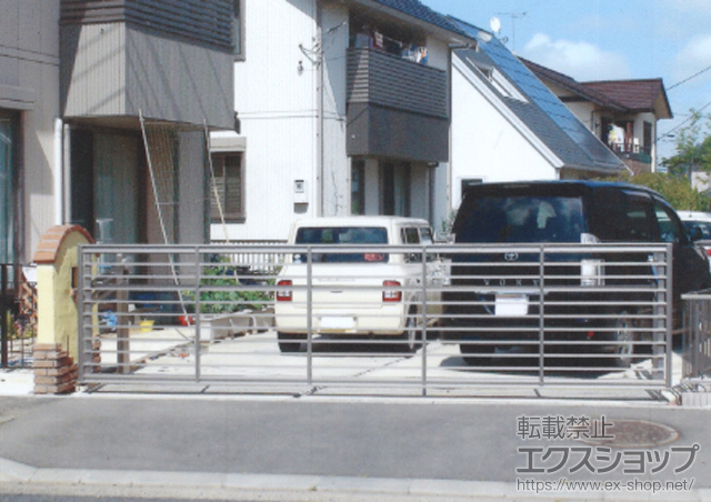 茨城県水戸市ののカーゲート ワイドオーバードア S1型 手動タイプ 施工例