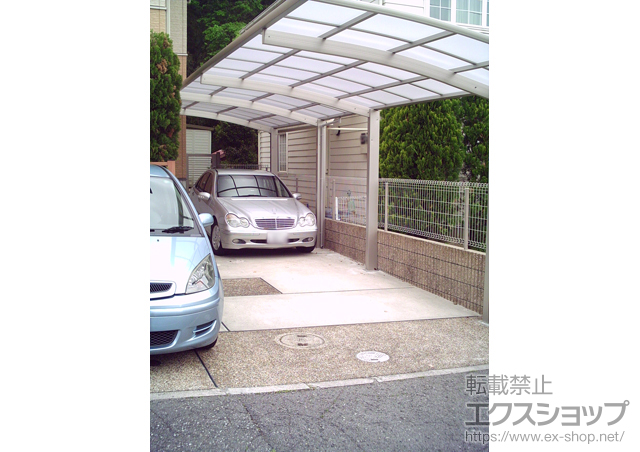 大阪府富田林市ののカーポート プレシオスポート 縦連棟 積雪〜20cm対応 施工例