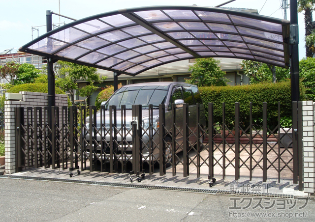 東京都日野市ののカーゲート アルシャインII H型 Aタイプ ノンレール両開き 施工例