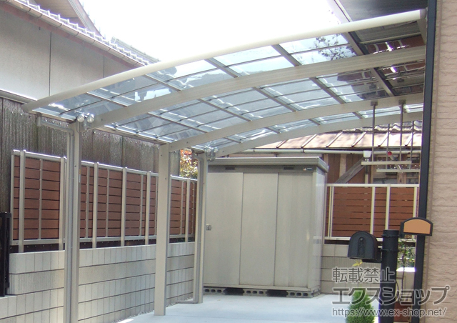 山口県光市ののカーポート レイナベーカポートグラン 延長 積雪〜20cm対応 施工例