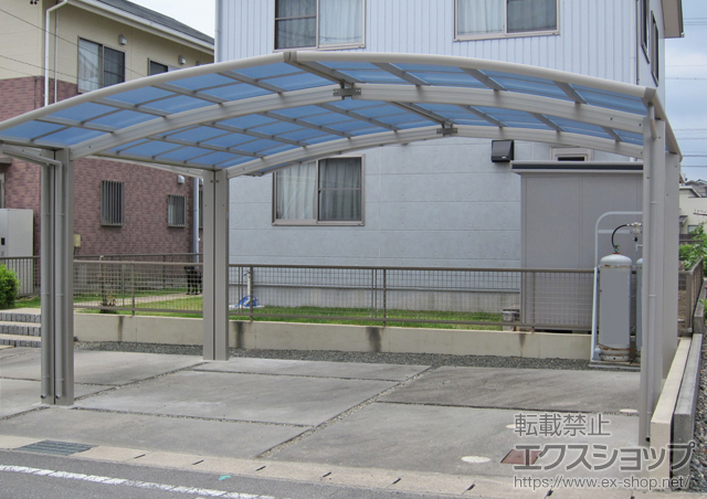 愛知県豊川市ののカーポート レイナポートグラン M合掌　積雪〜20cm対応 施工例