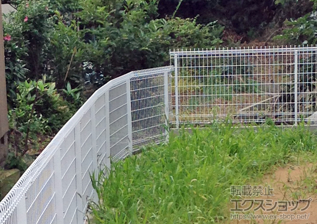 石川県金沢市ののフェンス・柵 メッシュフェンス G10-R フリー支柱タイプ 施工例