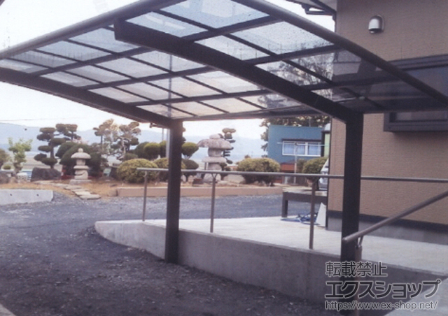 宮城県登米市のLIXIL リクシル（トステム）のカーポート カーブポートシグマIII 積雪〜30cm対応 施工例