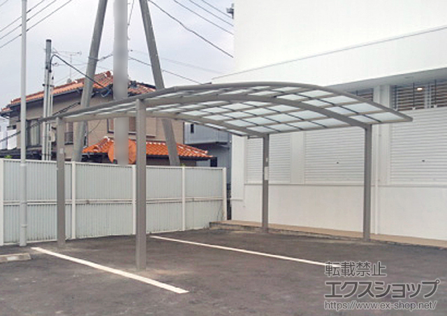 千葉県流山市のLIXIL リクシル（トステム）のカーポート カーブポートシグマIII ワイド 積雪〜30cm対応 施工例