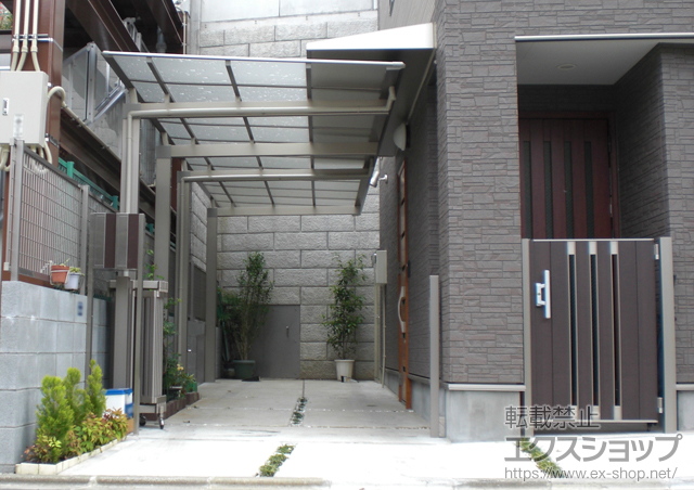 東京都板橋区ののカーポート マイリッシュ 前下がり 縦連棟 積雪〜20cm対応 施工例