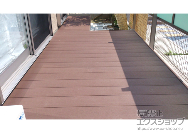福岡県北九州市ののウッドデッキ リウッドデッキ200 異型 施工例