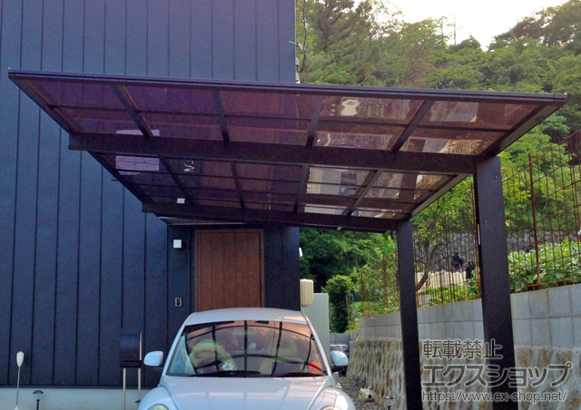広島県安芸郡熊野町ののカーポート エフルージュグラン　積雪〜20cm対応 施工例