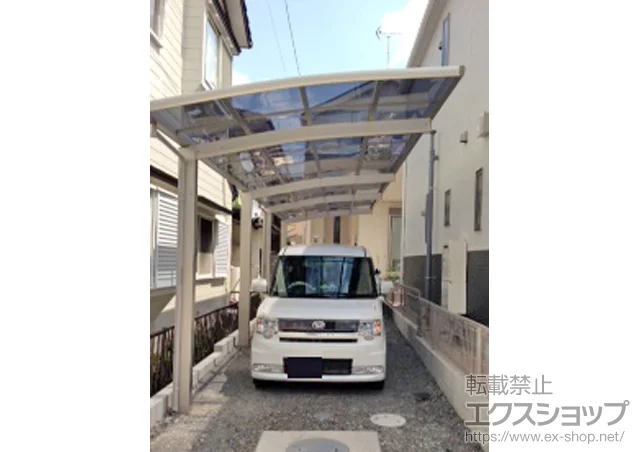 愛知県葛飾区のLIXIL リクシル(トステム)のカーポート レイナポートグラン 縦連棟 積雪〜20cm対応 施工例