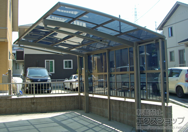 山口県下関市のLIXIL リクシル（トステム）のカーポート カーブポートシグマIII 積雪〜30cm対応 施工例