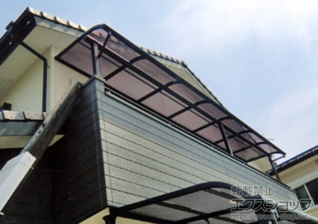 岐阜県大垣市ののバルコニー・ベランダ屋根 ヴェクターテラス R型 屋根タイプ 連棟 積雪〜20cm対応 施工例