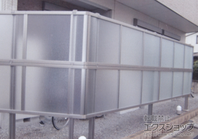 東京都清瀬市ののフェンス・柵 シャレオRP型フェンス 多段柱施工 施工例