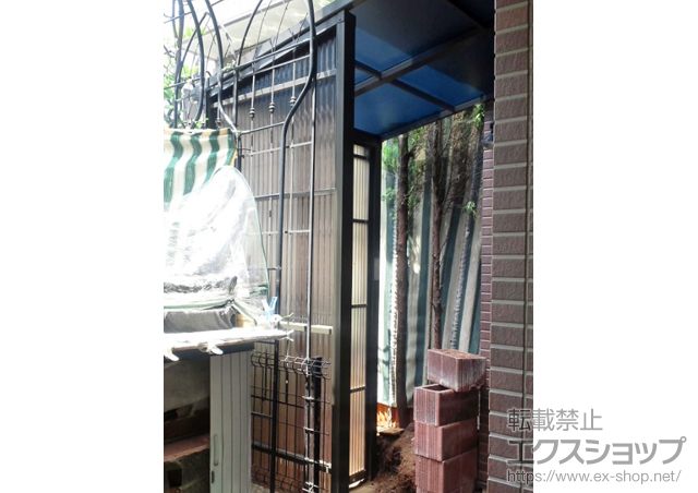 千葉県市川市ののストックヤード サンクストックヤード F型 波板タイプ 袖壁仕様 積雪〜20cm対応 施工例