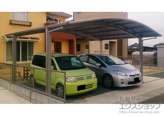 熊本県合志市ののカーポート プレシオスポート ワイド 積雪〜20cm対応 施工例