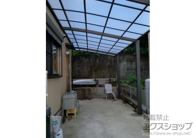 兵庫県姫路市のLIXIL リクシル（トステム）のカーポート ルーフポートシグマIII 縦連棟 積雪〜30cm対応 施工例
