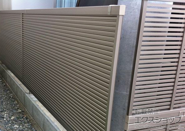 埼玉県上尾市ののフェンス・柵 シャレオR5型フェンス 自由柱仕様 施工例