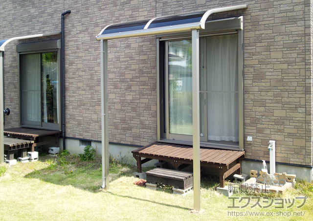 千葉県大網白里市ののテラス屋根 プレシオステラス R型 テラスタイプ 単体 積雪〜20cm対応 施工例
