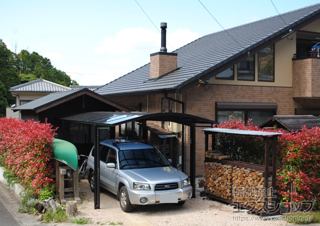 徳島県海部郡美波町ののカーポート レイナワンポートグラン　積雪〜20cm対応＋屋根ふき材補強部品 施工例