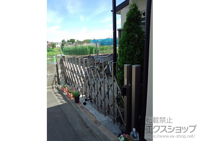 神奈川県相模原市ののカーゲート トリップゲート PA型 ノンレール 片開き 施工例