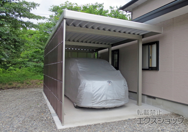 栃木県日光市のYKKAPカーポート施工例(ジーポートneo Aタイプ 栃木県日光市のYKKAPカーポート施工例(ジーポートneo Aタイプ