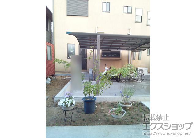 埼玉県川口市のLIXIL リクシル（トステム）のカーポート カーブポートシグマIII ワイド 積雪〜30cm対応 施工例