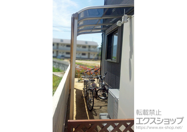 徳島県美馬市ののテラス屋根 プレシオステラス R型 テラスタイプ 単体 積雪〜20cm対応 施工例