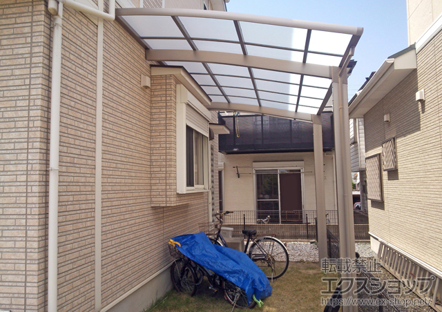 福岡県糸島市のLIXIL リクシル（トステム）のカーポート カーブポートシグマIII 積雪〜30cm対応 施工例