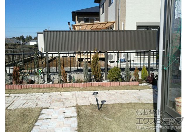 千葉県八街市ののフェンス・柵 プリレオR6型フェンス 多段柱施工 施工例