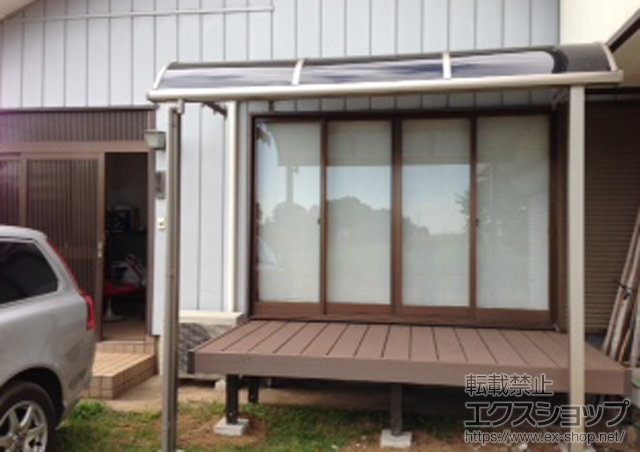 茨城県下妻市のLIXIL リクシル（トステム）のウッドデッキ リコステージII 施工例
