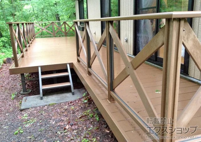 LIXIL　リコステージⅡデッキ木樹脂床板　ソフトブラウン色 LIXIL リコステージⅡデッキ木樹脂床板 ソフトブラウン色