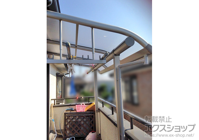 神奈川県横浜市ののバルコニー・ベランダ屋根 プレシオステラス R型 屋根タイプ 単体 積雪〜20cm対応 施工例