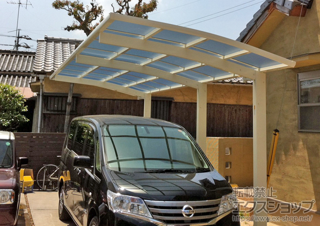 岡山県倉敷市ののカーポート レイナポートグラン 延長　積雪〜20cm対応 施工例