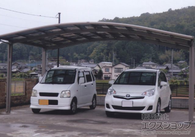 岡山県岡山市のLIXIL リクシル（トステム）のカーポート カーブポートシグマIII ワイド 積雪〜30cm対応 施工例