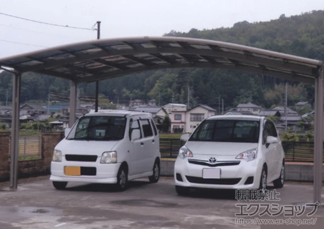 岡山県岡山市のLIXIL リクシル（トステム）のカーポート カーブポートシグマIII ワイド 積雪～30cm対応 施工例