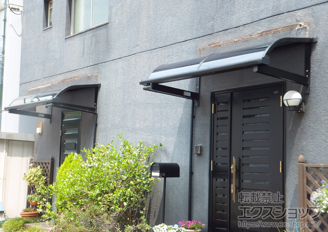 福岡県北九州市のLIXIL リクシル（トステム）のバルコニー・ベランダ屋根 ライザーテラスII R型 ルーフタイプ 単体 積雪〜20cm対応 施工例