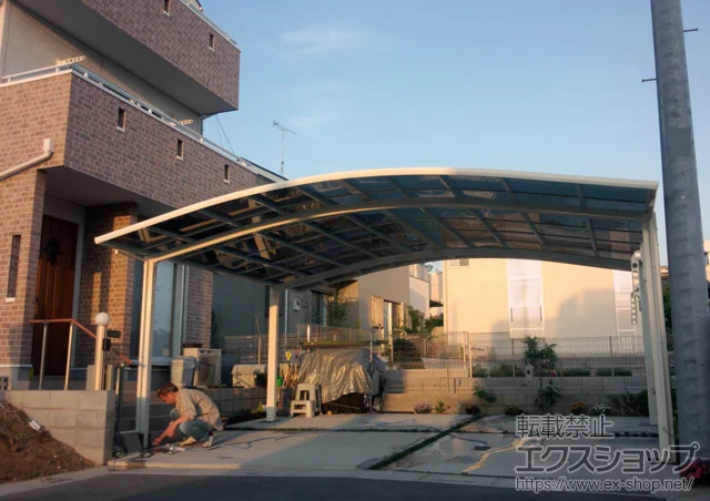 ��ʌ��������܎s��LIXIL ���N�V���i�g�X�e���j�̃J�[�|�[�g �J�[�u�|�[�g�V�O�}III ���C�h �ϐ�`20cm�Ή�+���[�������� �W���^�C�v 2�{�� �{�H��