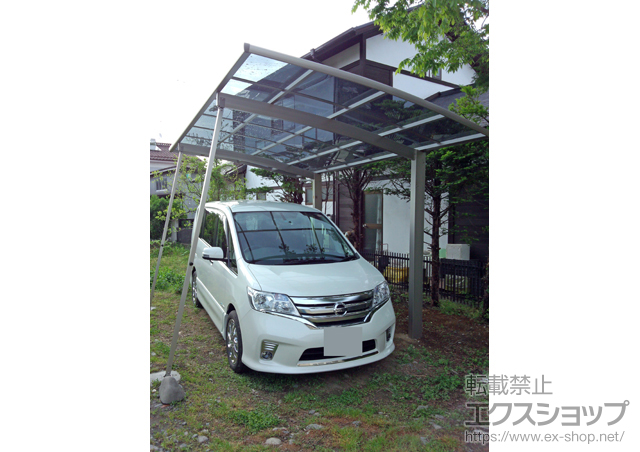 長野県松本市ののカーポート プレシオスポート 積雪〜20cm対応+着脱式補助柱 2本入 施工例